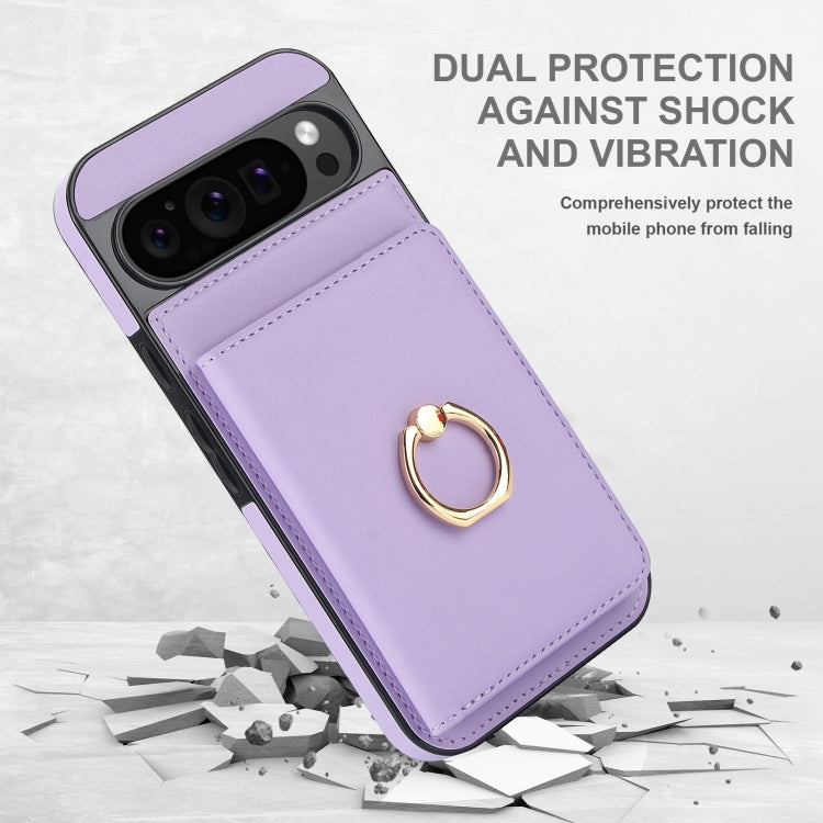For Google Pixel 9 RFID Anti-theft Card Ring Holder Phone Case
