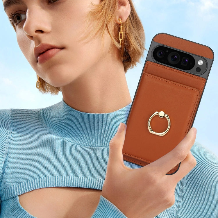 For Google Pixel 9 RFID Anti-theft Card Ring Holder Phone Case