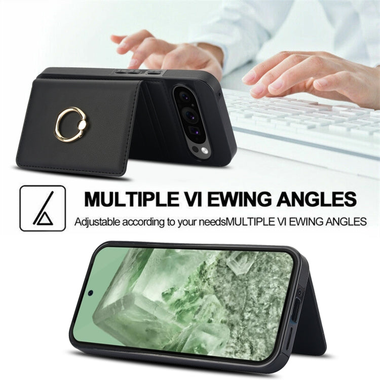 For Google Pixel 9 Pro XL RFID Anti-theft Card Ring Holder Phone Case
