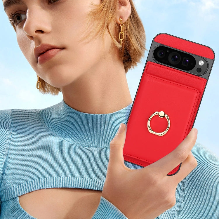 For Google Pixel 9 Pro XL RFID Anti-theft Card Ring Holder Phone Case