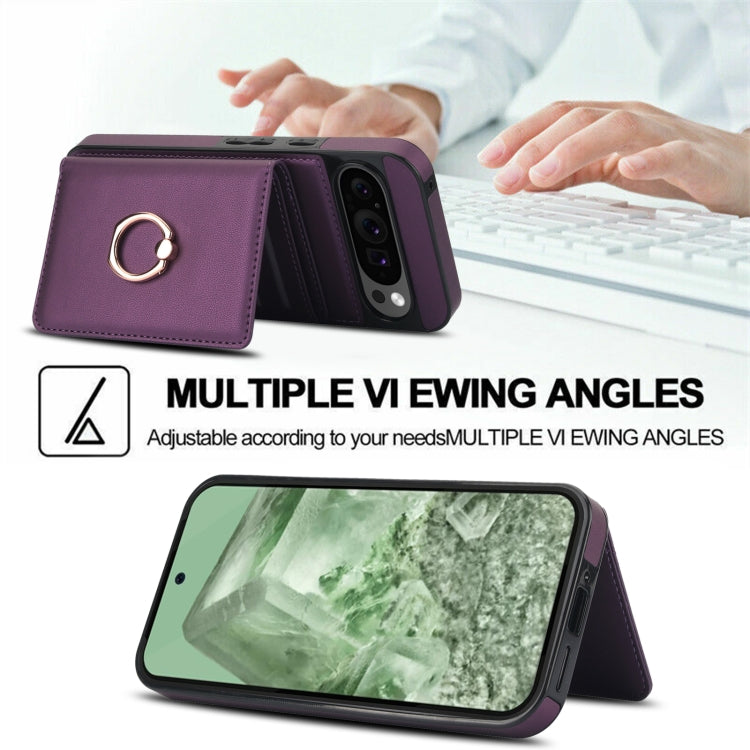 For Google Pixel 9 Pro XL RFID Anti-theft Card Ring Holder Phone Case
