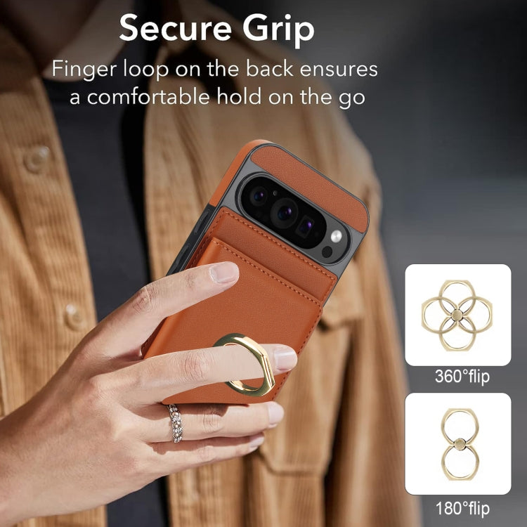 For Google Pixel 9 Pro XL RFID Anti-theft Card Ring Holder Phone Case
