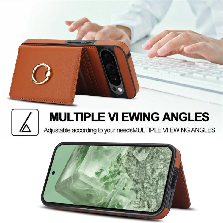 For Google Pixel 9 Pro XL RFID Anti-theft Card Ring Holder Phone Case