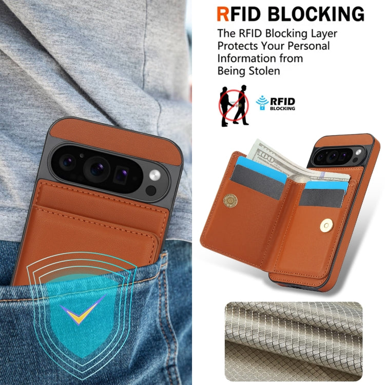 For Google Pixel 9 Pro XL RFID Anti-theft Card Ring Holder Phone Case