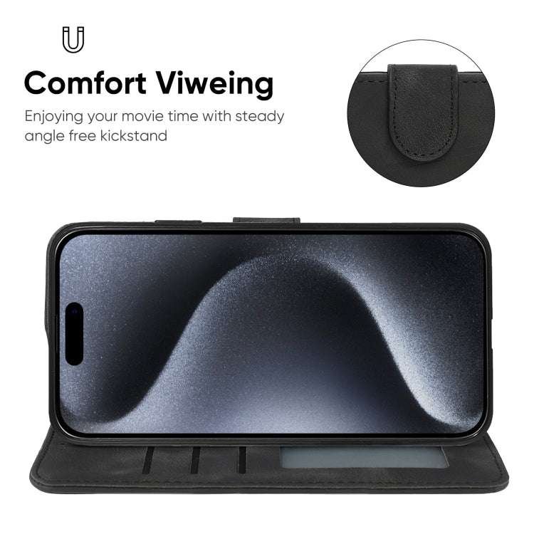 For iPhone 15 Pro Max Skin Feel Geometric Lines Leather Phone Case
