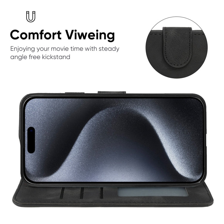 For iPhone 15 Pro Skin Feel Geometric Lines Leather Phone Case