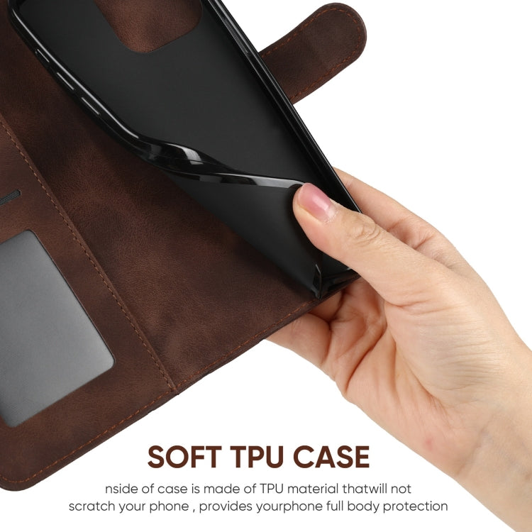 For iPhone 15 Pro Skin Feel Geometric Lines Leather Phone Case