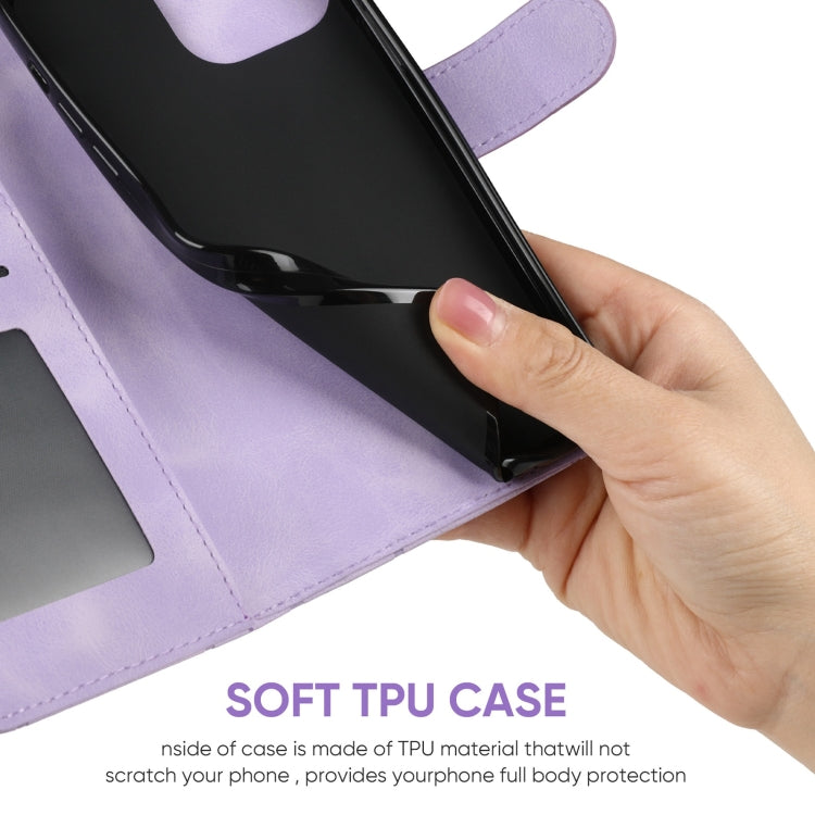 For iPhone 15 Skin Feel Geometric Lines Leather Phone Case