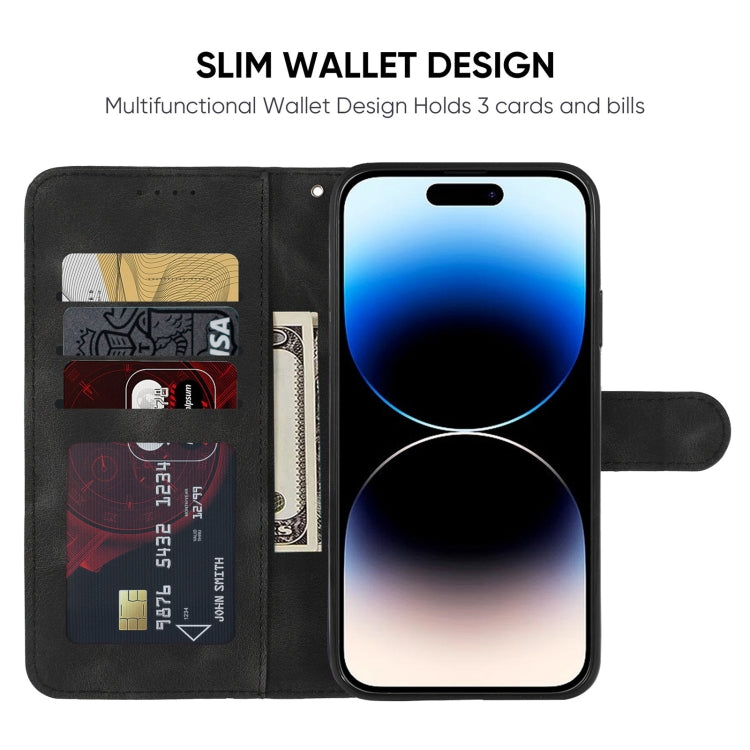 For iPhone 14 Pro Skin Feel Geometric Lines Leather Phone Case