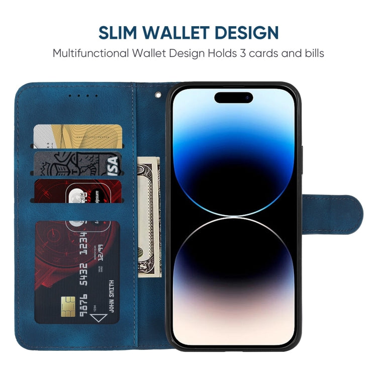 For iPhone 14 Pro Max Skin Feel Geometric Lines Leather Phone Case