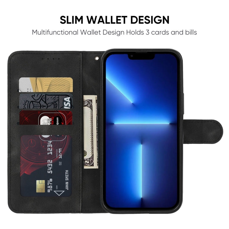 For iPhone 13 Pro Max Skin Feel Geometric Lines Leather Phone Case