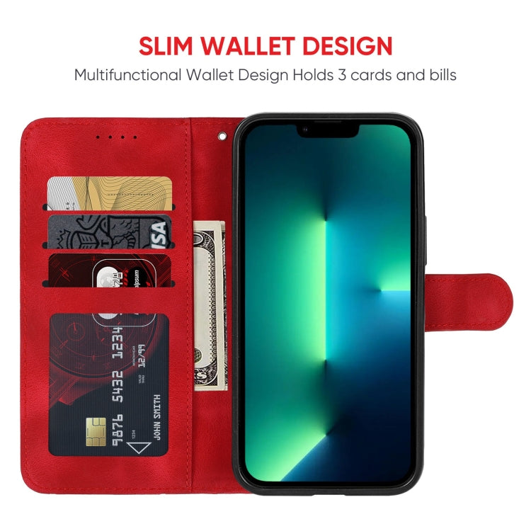 For iPhone 13 Pro Skin Feel Geometric Lines Leather Phone Case
