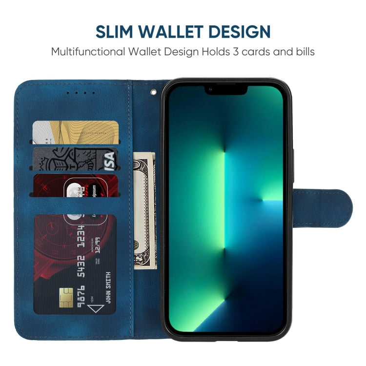 For iPhone 13 Pro Skin Feel Geometric Lines Leather Phone Case