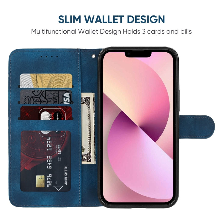 For iPhone 13 Skin Feel Geometric Lines Leather Phone Case