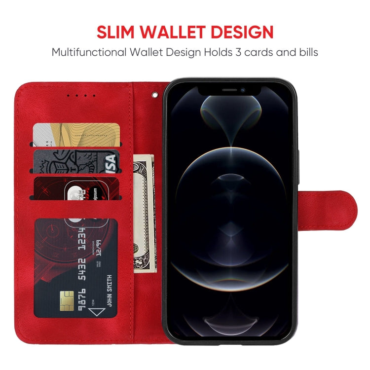 For iPhone 12 / 12 Pro Skin Feel Geometric Lines Leather Phone Case