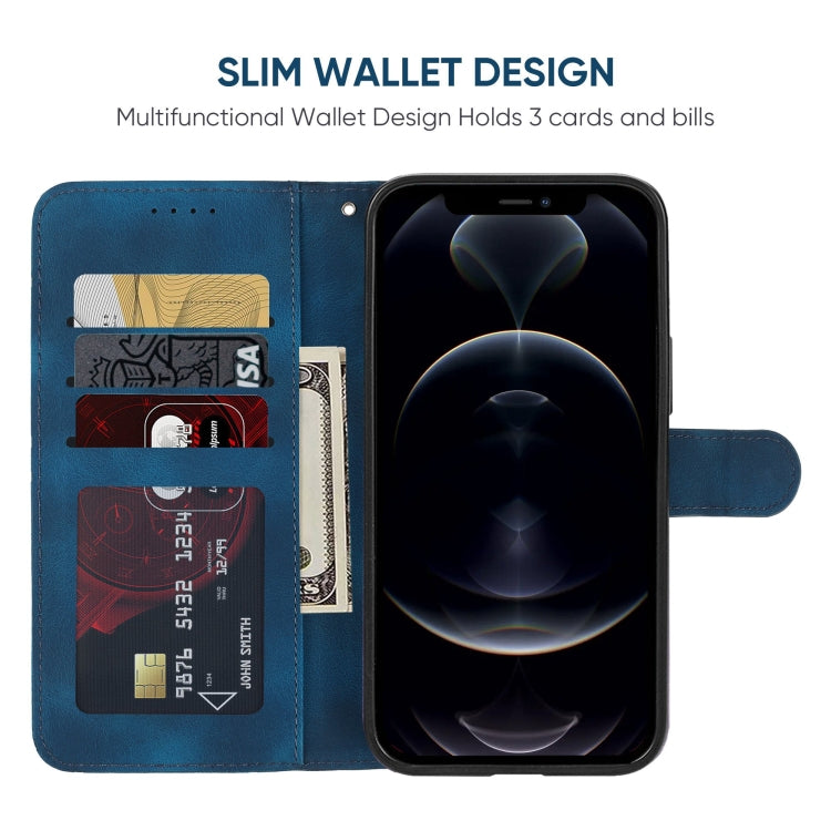 For iPhone 12 / 12 Pro Skin Feel Geometric Lines Leather Phone Case