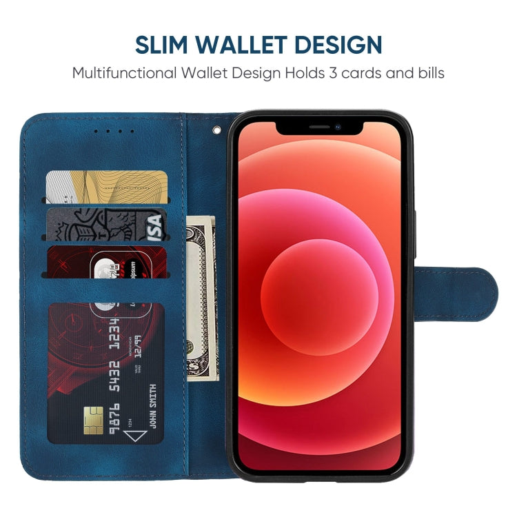 For iPhone 12 mini Skin Feel Geometric Lines Leather Phone Case