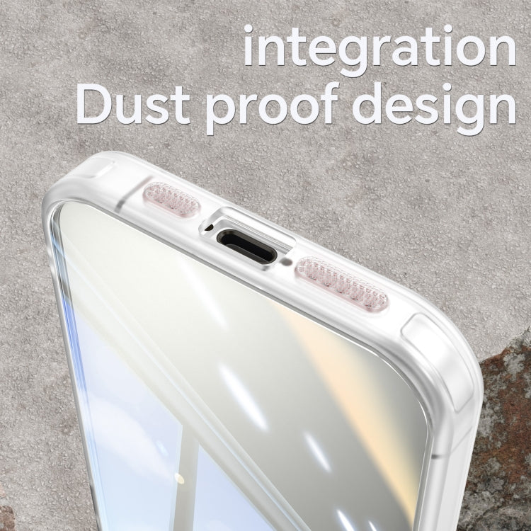For iPhone 15 Pro Max Acrylic Hybrid TPU Armor Shockproof Phone Case