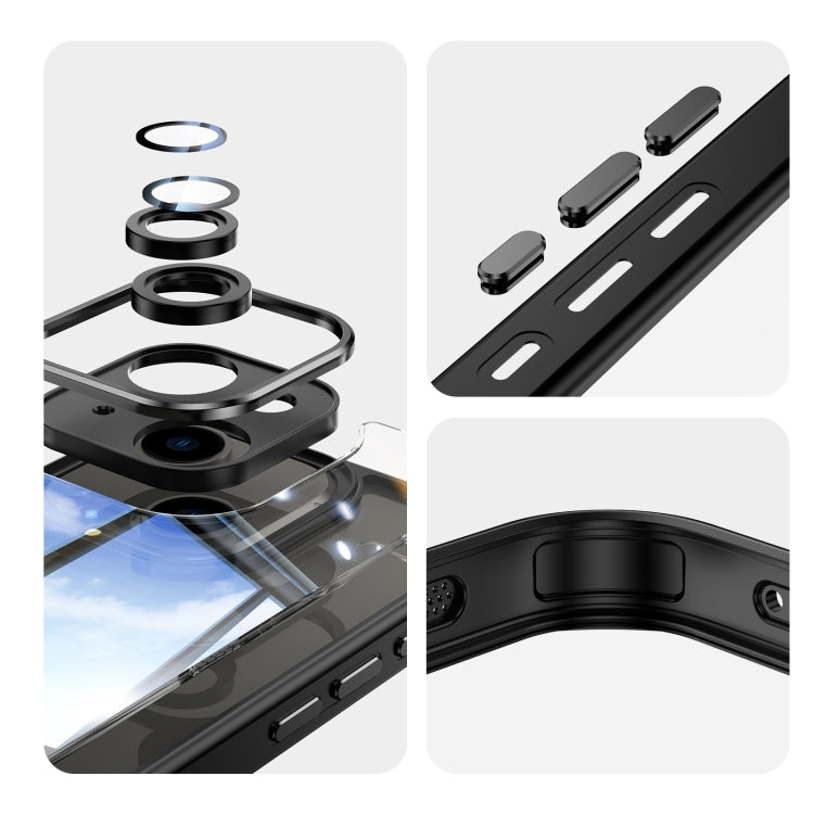 For iPhone 15 Acrylic Hybrid TPU Armor Shockproof Phone Case