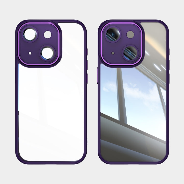 For iPhone 15 Acrylic Hybrid TPU Armor Shockproof Phone Case
