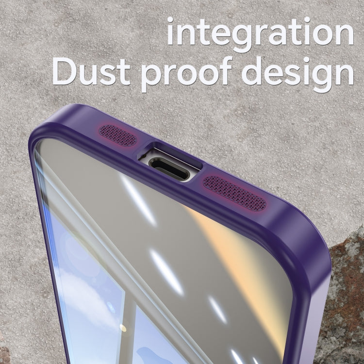 For iPhone 15 Acrylic Hybrid TPU Armor Shockproof Phone Case
