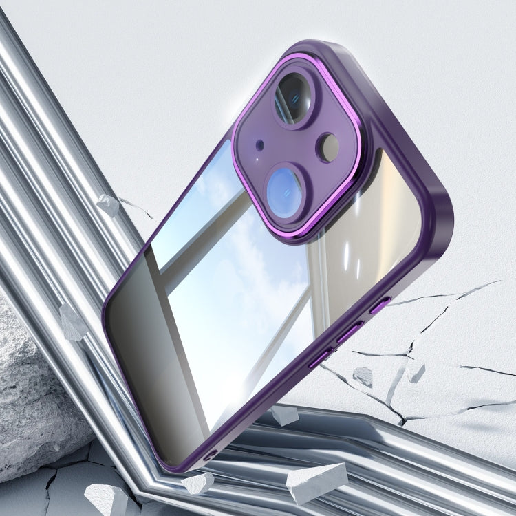 For iPhone 15 Acrylic Hybrid TPU Armor Shockproof Phone Case