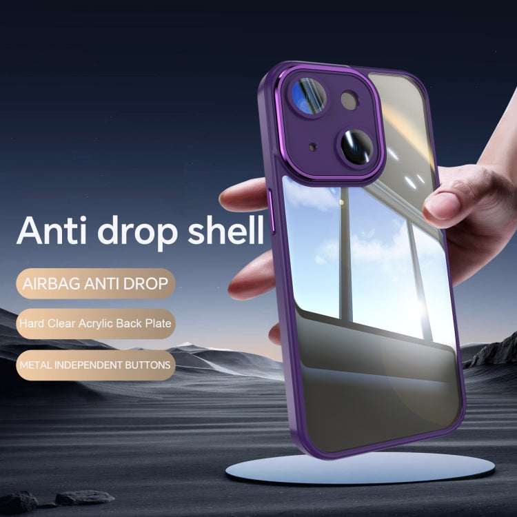 For iPhone 14 Acrylic Hybrid TPU Armor Shockproof Phone Case
