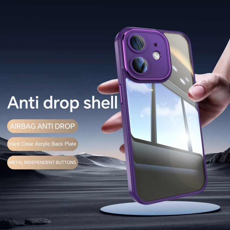 For iPhone 12 Acrylic Hybrid TPU Armor Shockproof Phone Case