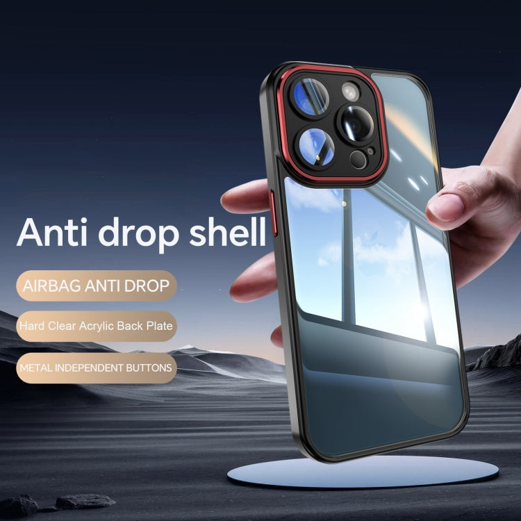For iPhone 16 Pro Acrylic Hybrid TPU Armor Shockproof Phone Case