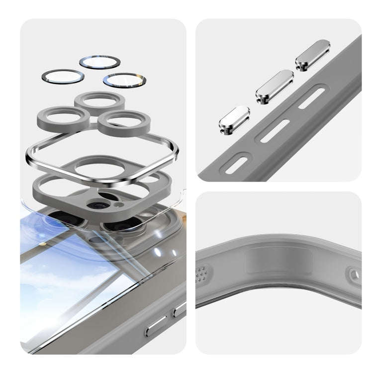 For iPhone 16 Pro Acrylic Hybrid TPU Armor Shockproof Phone Case