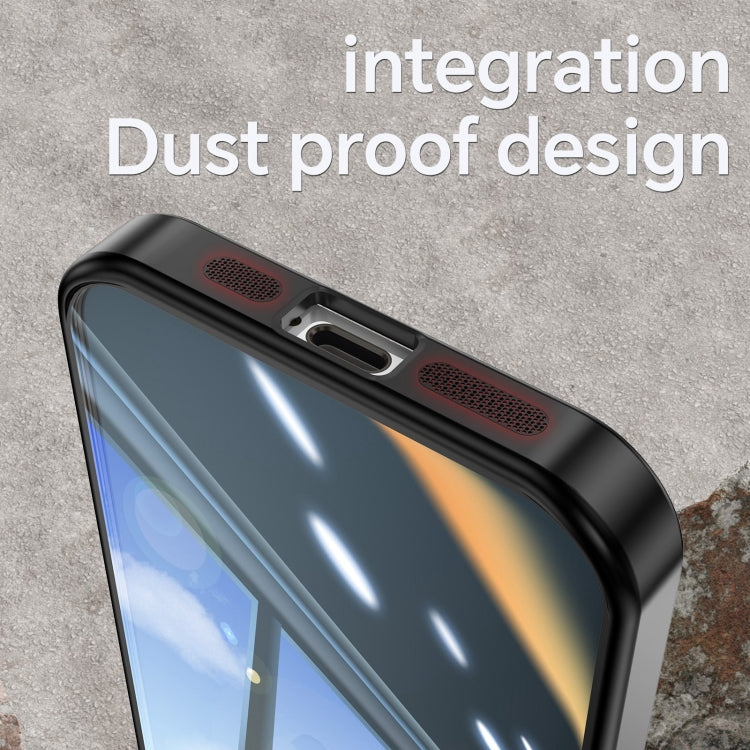 For iPhone 16 Plus Acrylic Hybrid TPU Armor Shockproof Phone Case