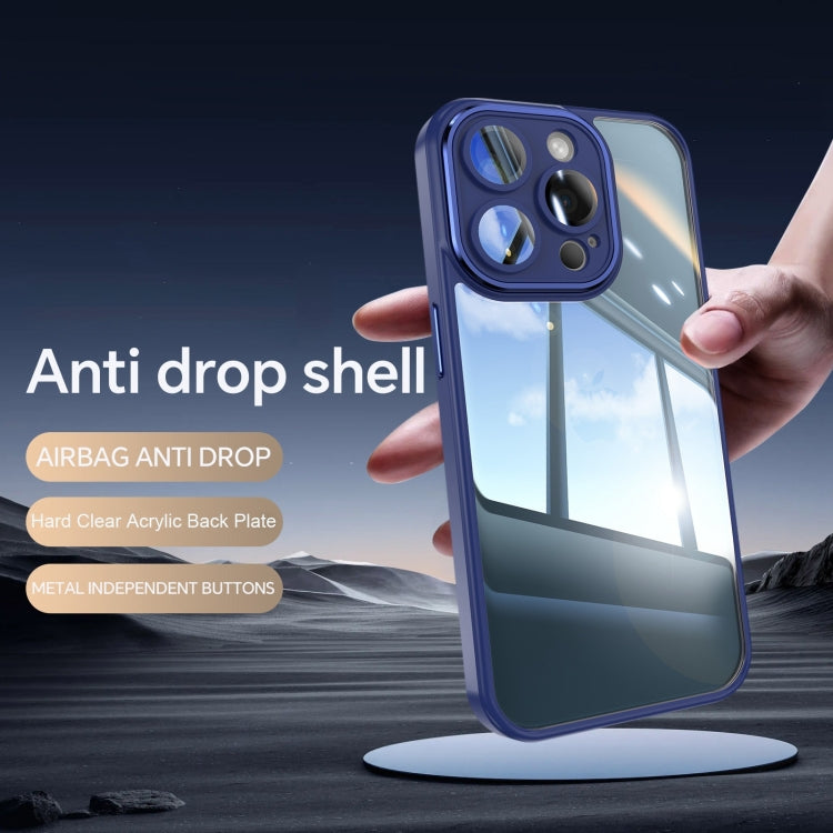 For iPhone 16 Acrylic Hybrid TPU Armor Shockproof Phone Case