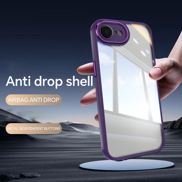For iPhone 17e / 16e Acrylic Hybrid TPU Armor Shockproof Phone Case