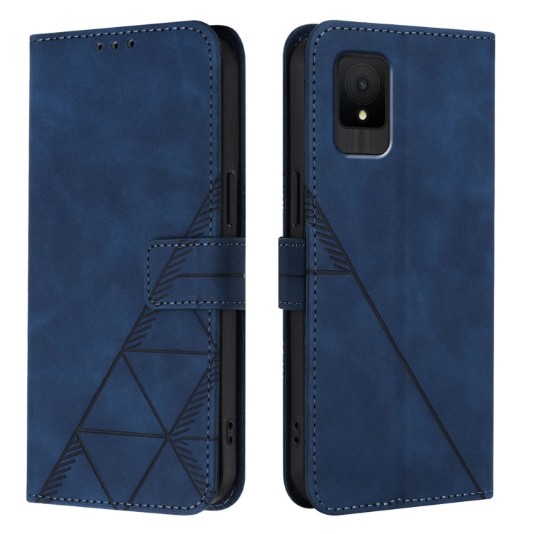 For TCL 502 Crossbody 3D Embossed Flip Leather Phone Case