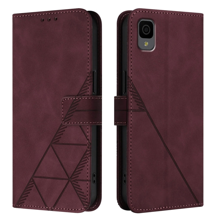 For TCL 30 Z / T602DL Crossbody 3D Embossed Flip Leather Phone Case