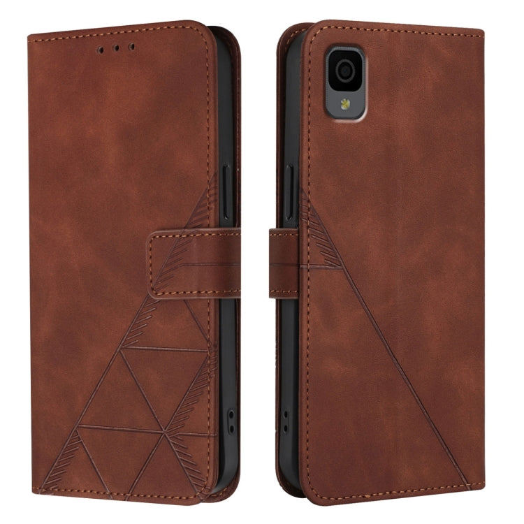 For TCL 30 Z / T602DL Crossbody 3D Embossed Flip Leather Phone Case