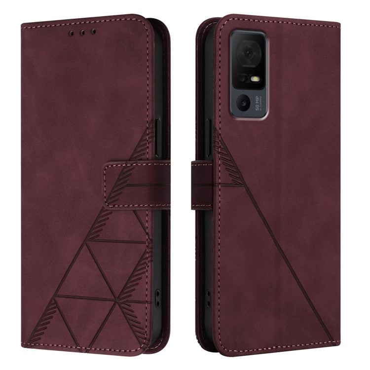 For TCL 40 XL / 40 T T608DL Crossbody 3D Embossed Flip Leather Phone Case