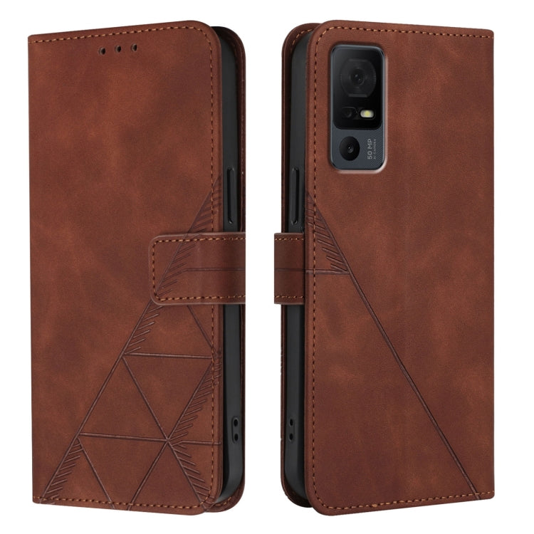 For TCL 40 XL / 40 T T608DL Crossbody 3D Embossed Flip Leather Phone Case