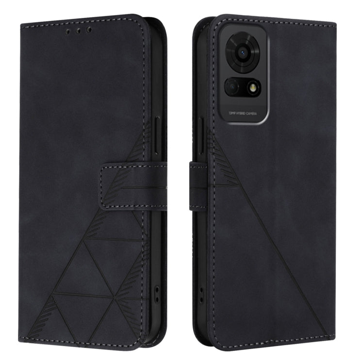 For TCL 50 LE 5G Crossbody 3D Embossed Flip Leather Phone Case