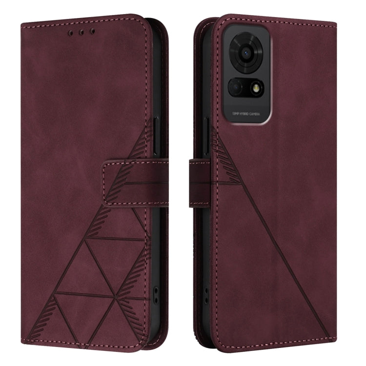 For TCL 50 LE 5G Crossbody 3D Embossed Flip Leather Phone Case