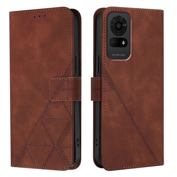 For TCL 50 LE 5G Crossbody 3D Embossed Flip Leather Phone Case