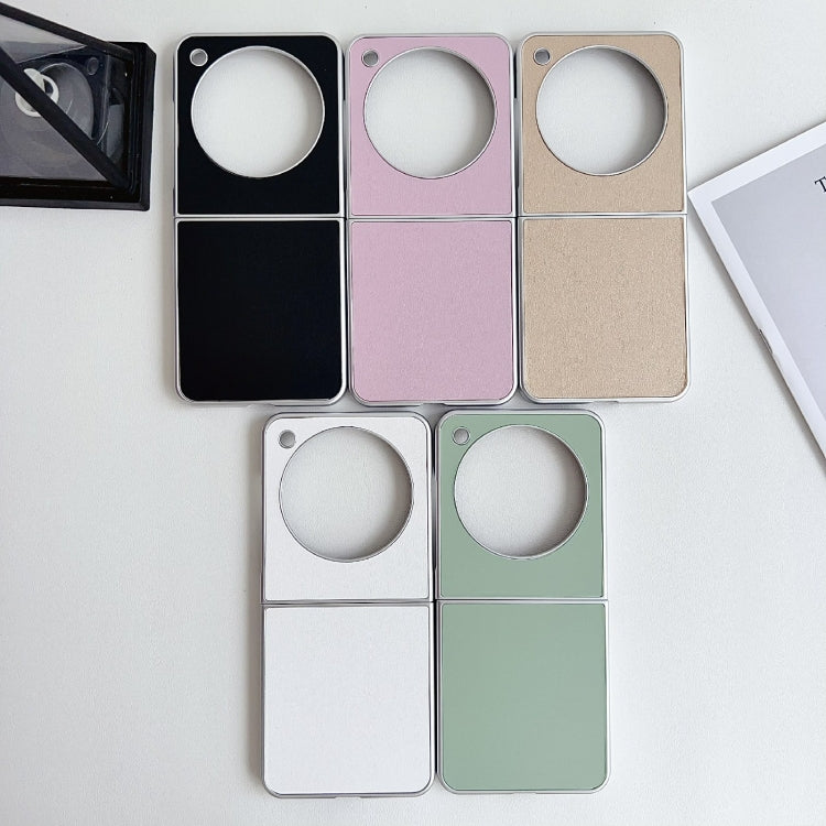 For ZTE nubia Flip Pearlescent Paint Solid Color Leather Texture Phone Case