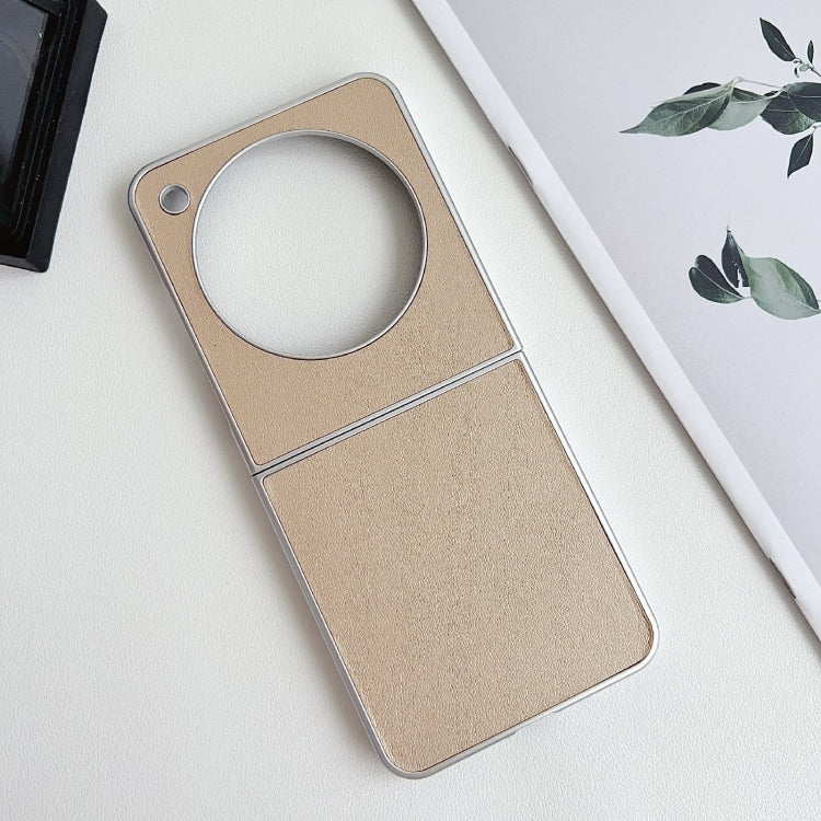 For ZTE nubia Flip Pearlescent Paint Solid Color Leather Texture Phone Case