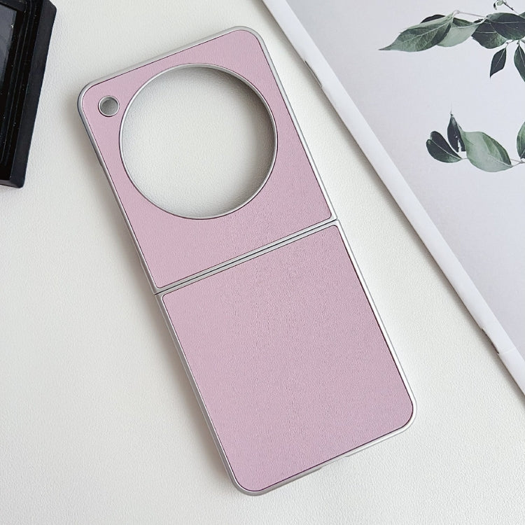 For ZTE nubia Flip Pearlescent Paint Solid Color Leather Texture Phone Case