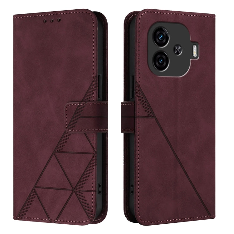 For vivo iQOO Z9 5G / iQOO Z9 Turbo 5G Crossbody 3D Embossed Flip Leather Phone Case