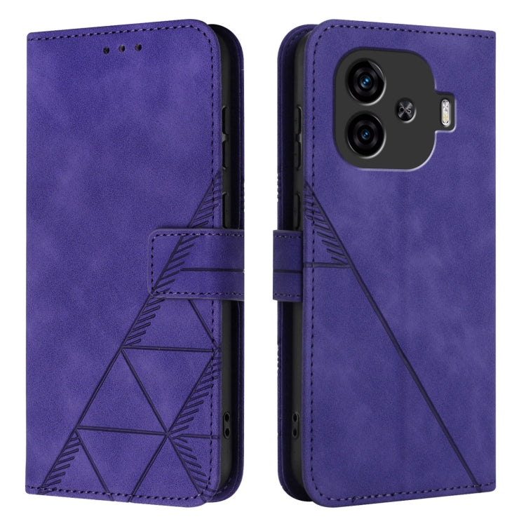 For vivo iQOO Z9 5G / iQOO Z9 Turbo 5G Crossbody 3D Embossed Flip Leather Phone Case