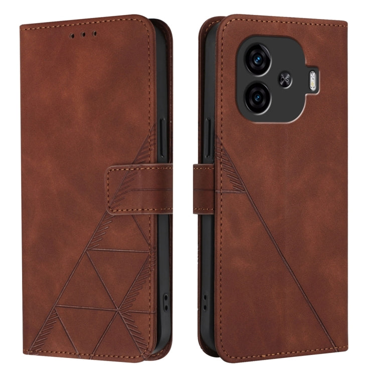 For vivo iQOO Z9 5G / iQOO Z9 Turbo 5G Crossbody 3D Embossed Flip Leather Phone Case