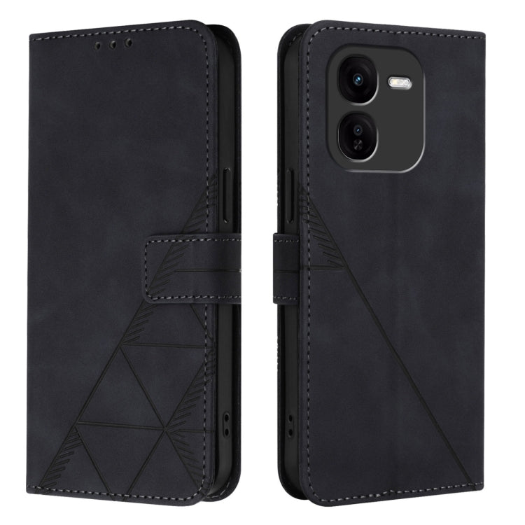 For vivo iQOO Z9x Crossbody 3D Embossed Flip Leather Phone Case