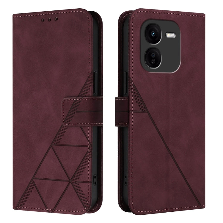 For vivo iQOO Z9x Crossbody 3D Embossed Flip Leather Phone Case