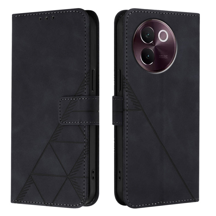 For vivo V30e 5G Global Crossbody 3D Embossed Flip Leather Phone Case